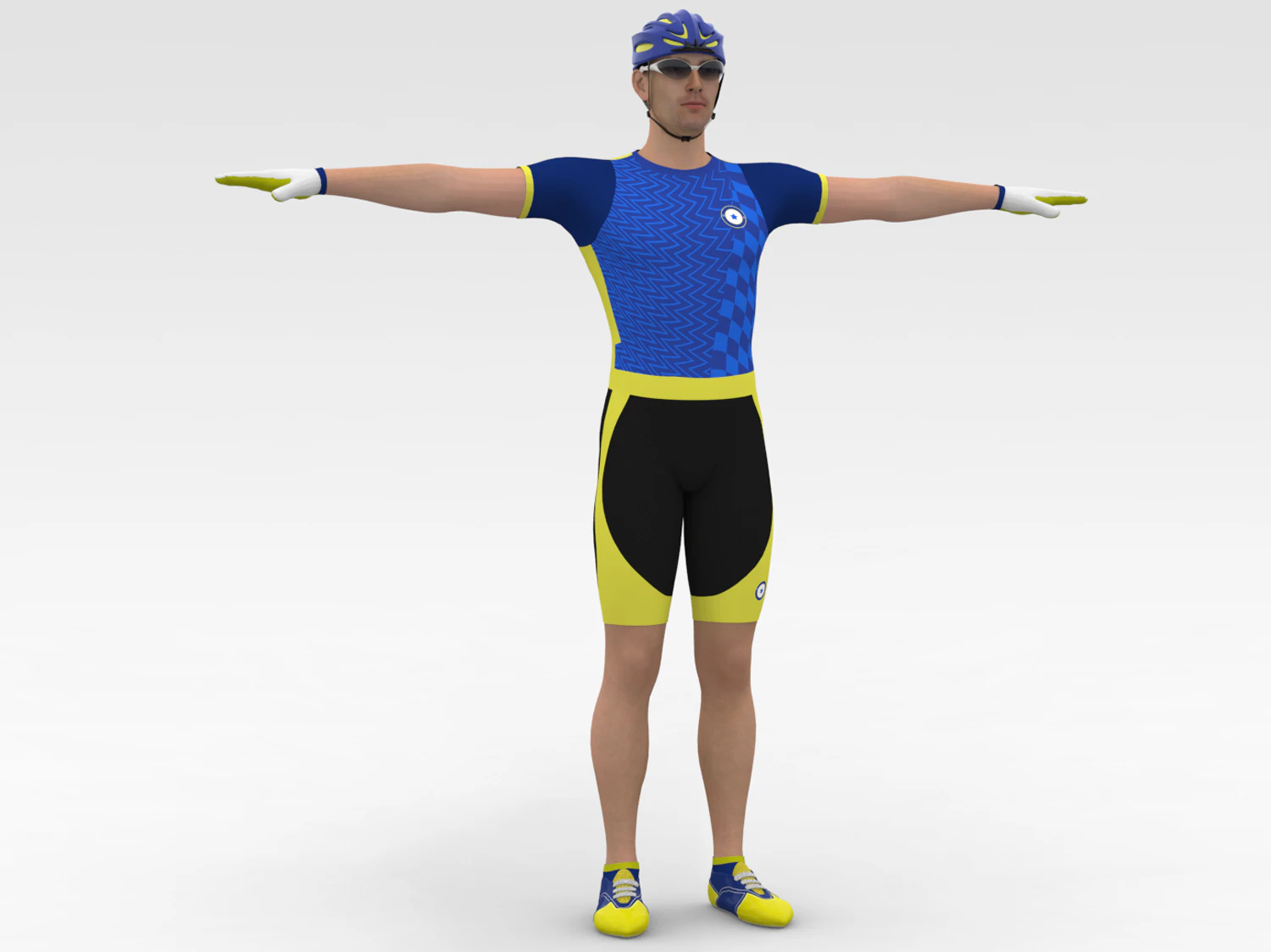 Cyclist 3D Model .c4d .max .obj .3ds .fbx .stl .blend 