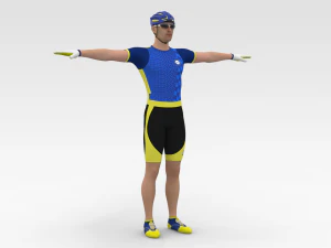 Cyclist 3D Model