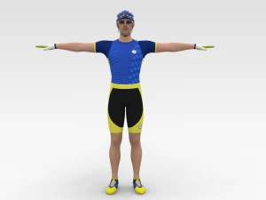 Cyclist 3D Model