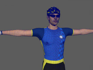 Cyclist 3D Model