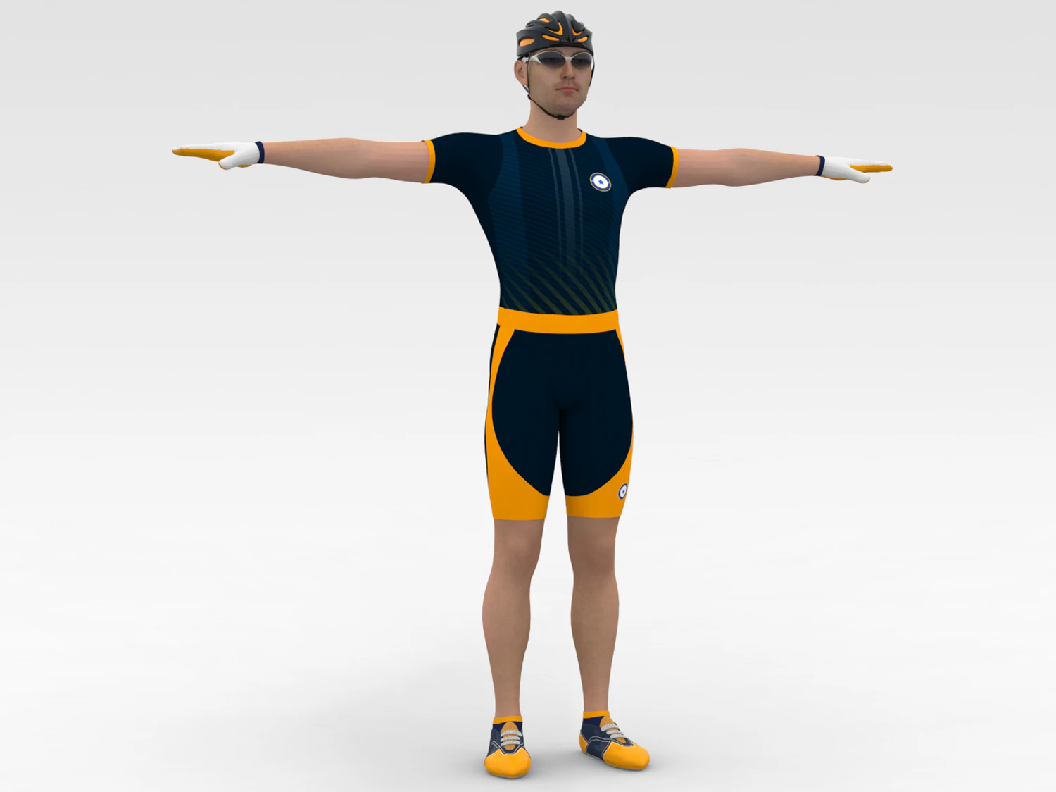 Cyclist 3D Model .c4d .max .obj .3ds .fbx .stl .blend