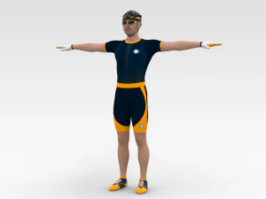 Cyclist 3D Model