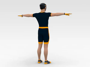 Cyclist 3D Model