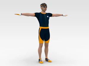 Cyclist 3D Model