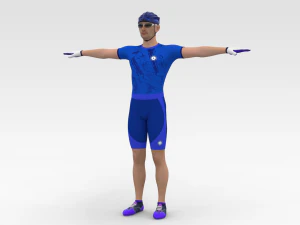 Cyclist 3D Model