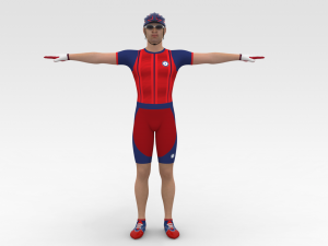 Bicyclist 3D Model
