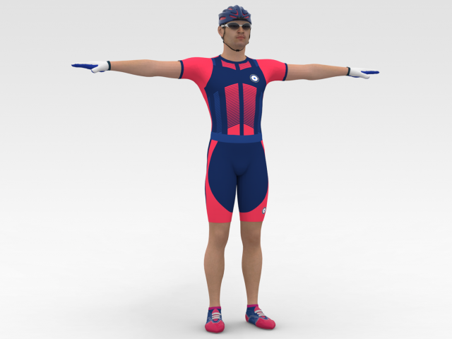 Bicyclist 3D-Modell .c4d .max .obj .3ds .fbx .stl .blend 