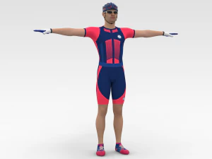Ciclista Modello 3D