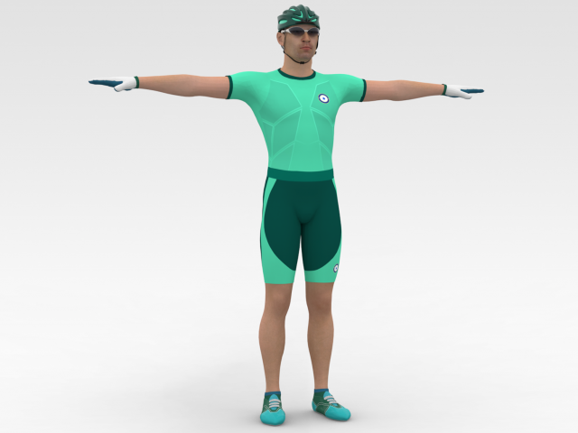 Bicyclist Modello 3D .c4d .max .obj .3ds .fbx .stl .blend 