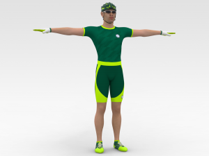 Bicyclist 3D Model