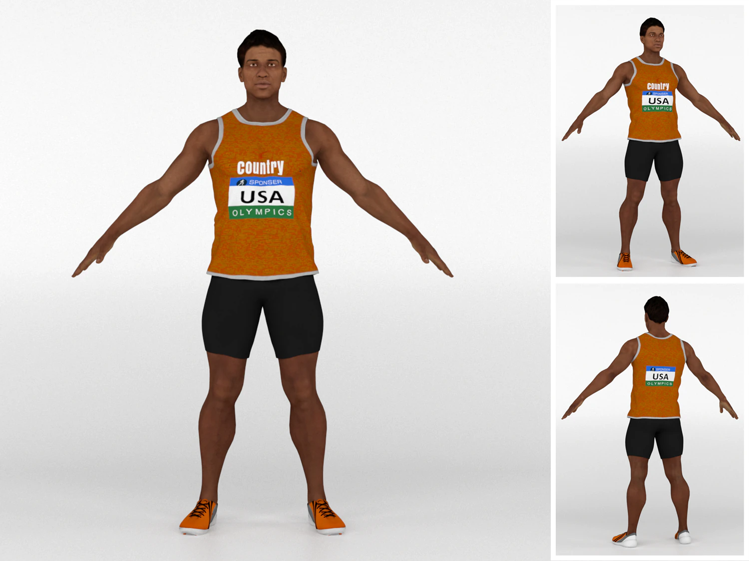 Discus Through Player 3D Model .c4d .max .obj .3ds .fbx .stl .blend