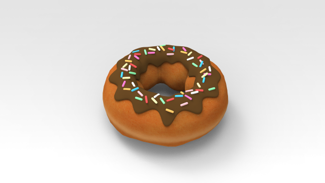 Donut 3D Model .c4d .max .obj .3ds .fbx .stl .blend 