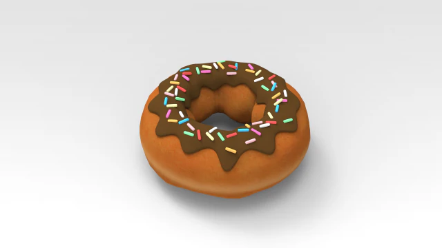 Donut 3D Model .c4d .max .obj .3ds .fbx .stl .blend