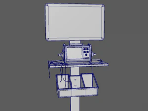 ECG Machine 3D Model