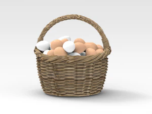 Cesto di uova Modello 3D