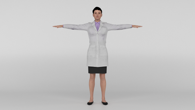 Female Doctor 3D 모델 .c4d .max .obj .3ds .fbx .stl .blend 