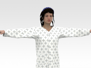 Female Patient with White Dress Modelo 3D