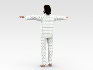 Female Patient with White Dress Modelo 3D