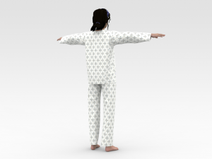 Female Patient with White Dress Modelo 3D