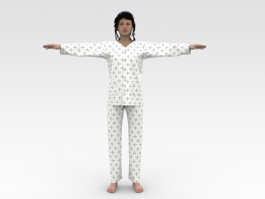 Female Patient with White Dress Modelo 3D