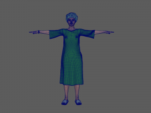 Female Patient with Green Gown 3D 模型