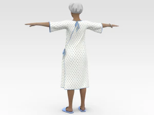 Пацієнтка з білим халатом 3D Модель