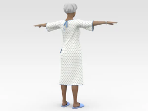 Пацієнтка з білим халатом 3D Модель