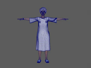 Пацієнтка з білим халатом 3D Модель