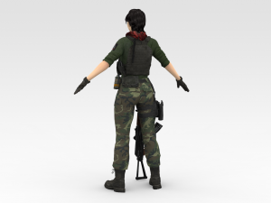 Female Soldier 3D 模型