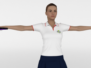 Female Tennis Player 3D-Modell