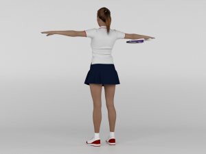 Female Tennis Player 3D-Modell