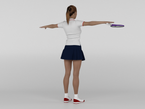 Female Tennis Player 3D-Modell