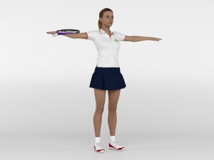 Female Tennis Player 3D-Modell