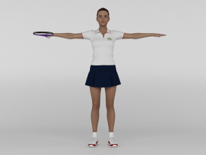 Female Tennis Player 3D-Modell