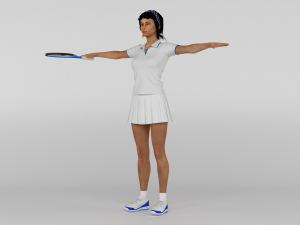 Female Tennis Player 3D 모델