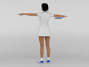Female Tennis Player 3D Model