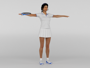 Female Tennis Player 3D 모델