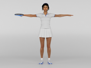 Female Tennis Player 3D 모델