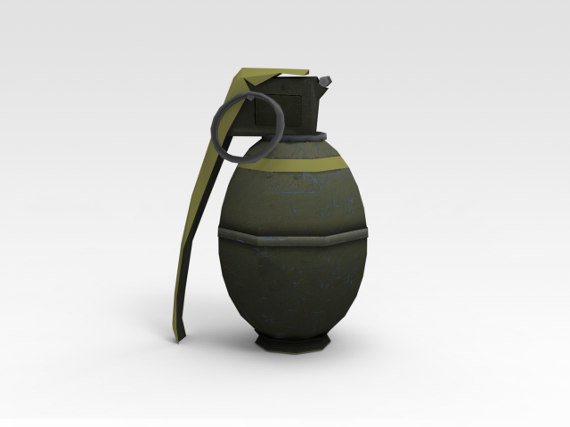 Grenade 3D 模型 .c4d .max .obj .3ds .fbx .stl .blend 