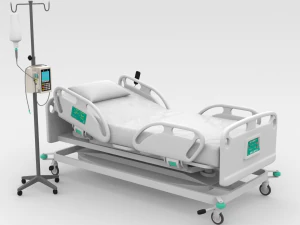 Lit d'h&ocirc;pital Modèle 3D