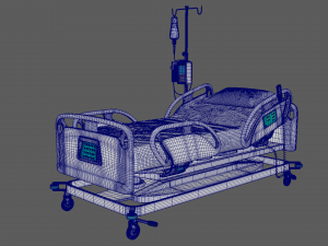 Hospital Bed Model 3D