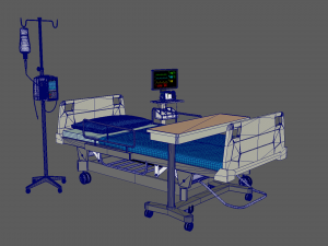 Hospital Bed Modelo 3D