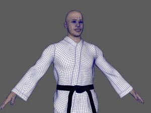 Karate Fighter 3D Model