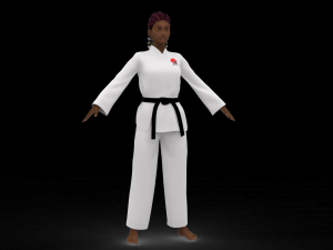 Karate Girl 3D 模型