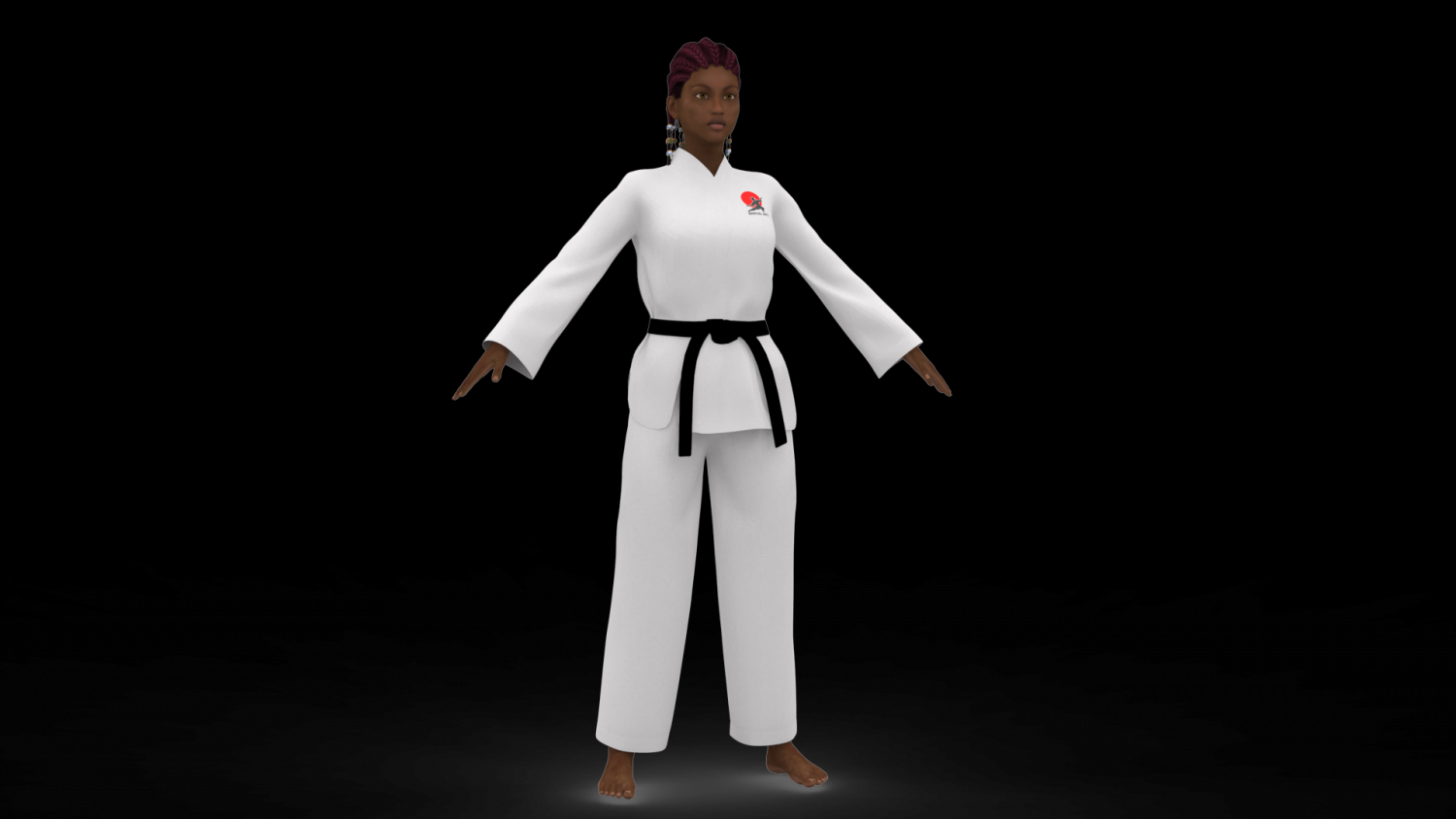 Karate Girl 3D Модель in Женщина 3DExport