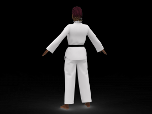 Karate Girl Model 3D