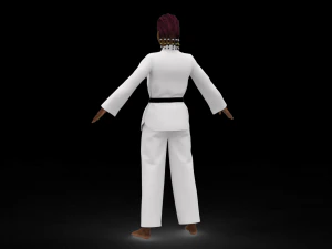 空手少女 3Dモデル