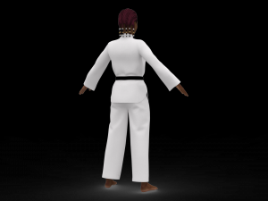Karate Girl Model 3D