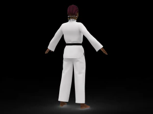 空手少女 3Dモデル