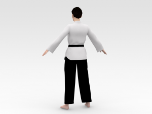 Karate Girl Model 3D